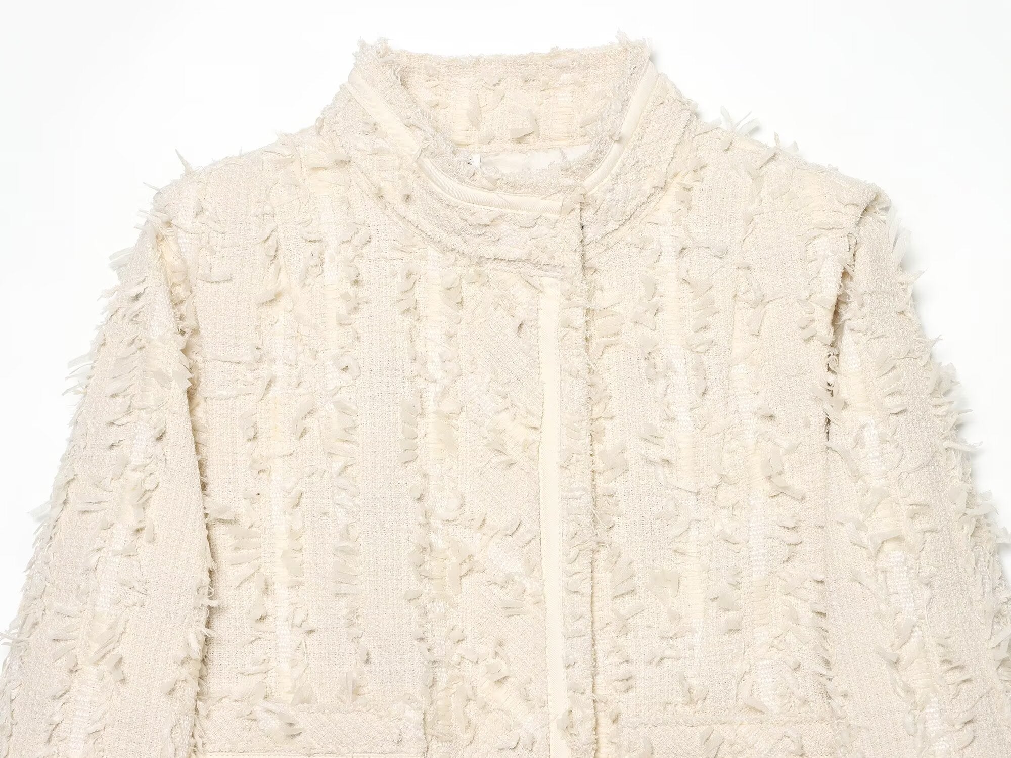Women's casual high neck jacquard Coat