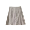 Women's autumn fashion pleated design casual high waisted MIDI skirt
