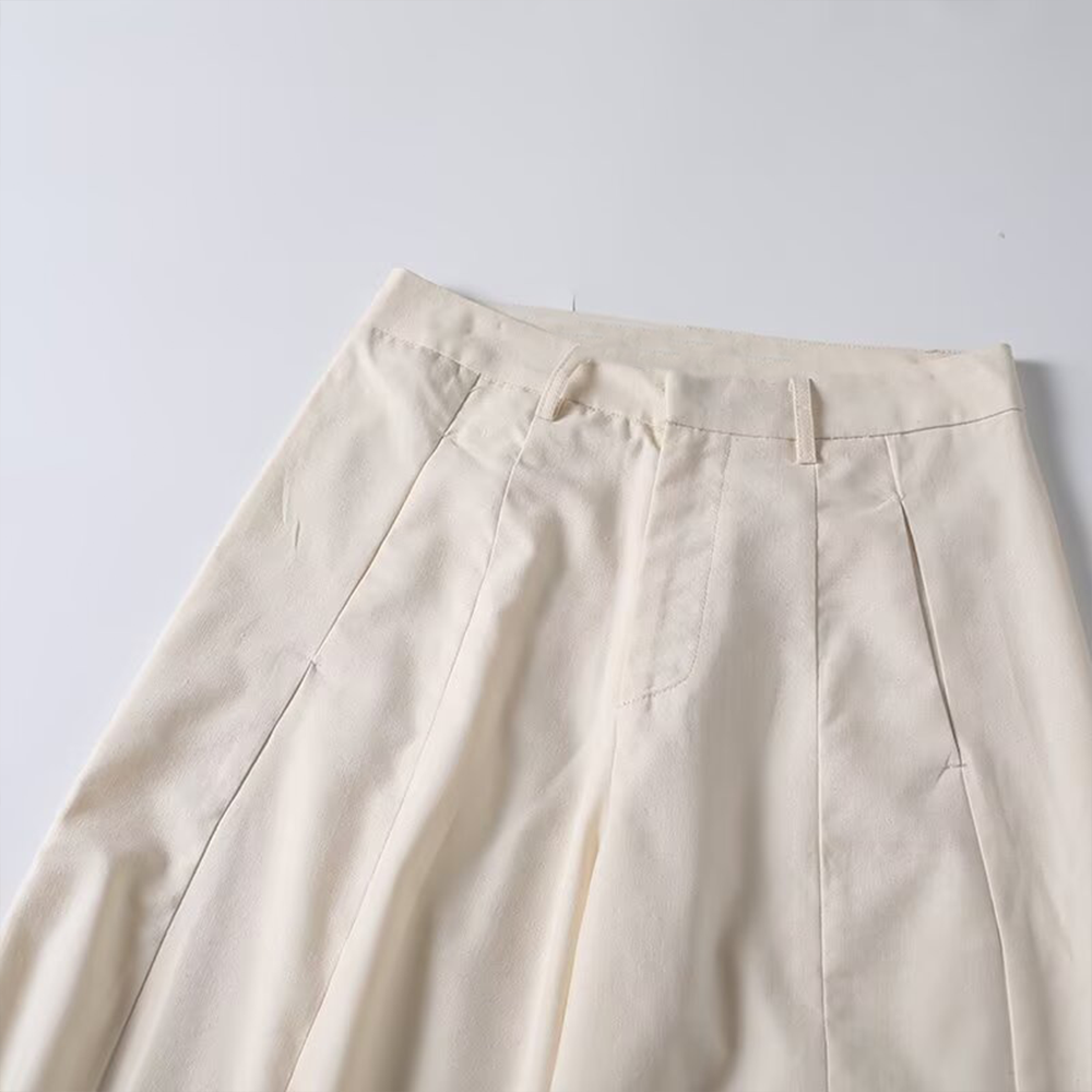Women's loose linen blended casual pants
