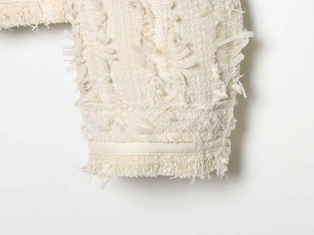 Women's casual high neck jacquard Coat