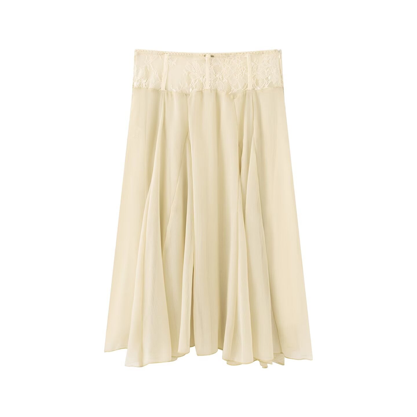 Women's casual lace patchwork MIDI skirt