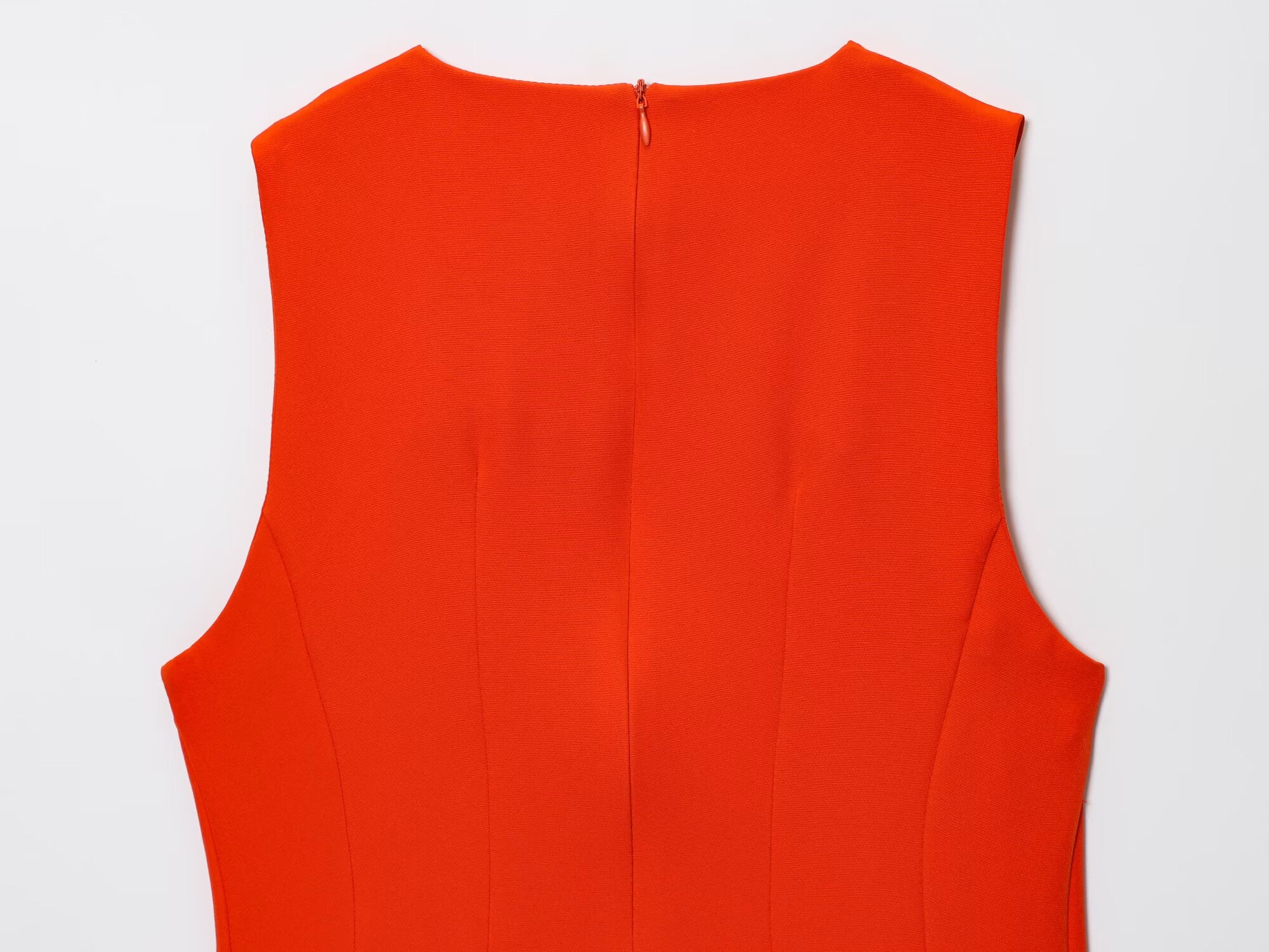 Women's O Neck fluffy sleeveless mini dress