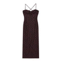Women's polka dot suspender MIDI dress
