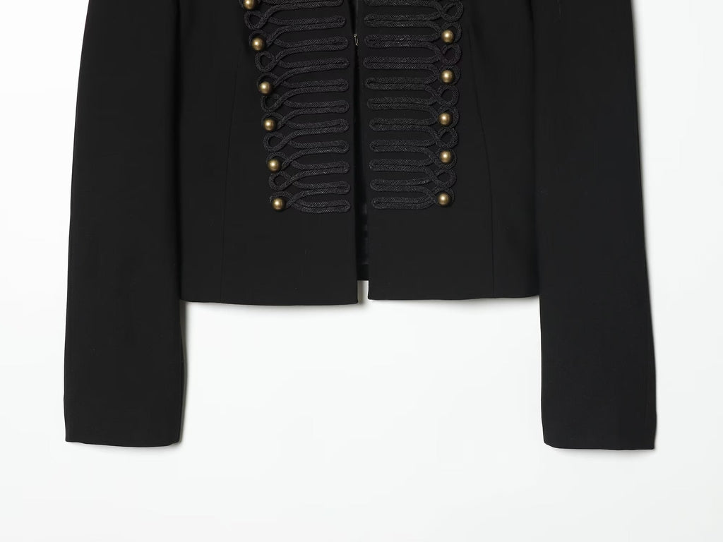 Women's with shoulder pads slim Blazer Coat