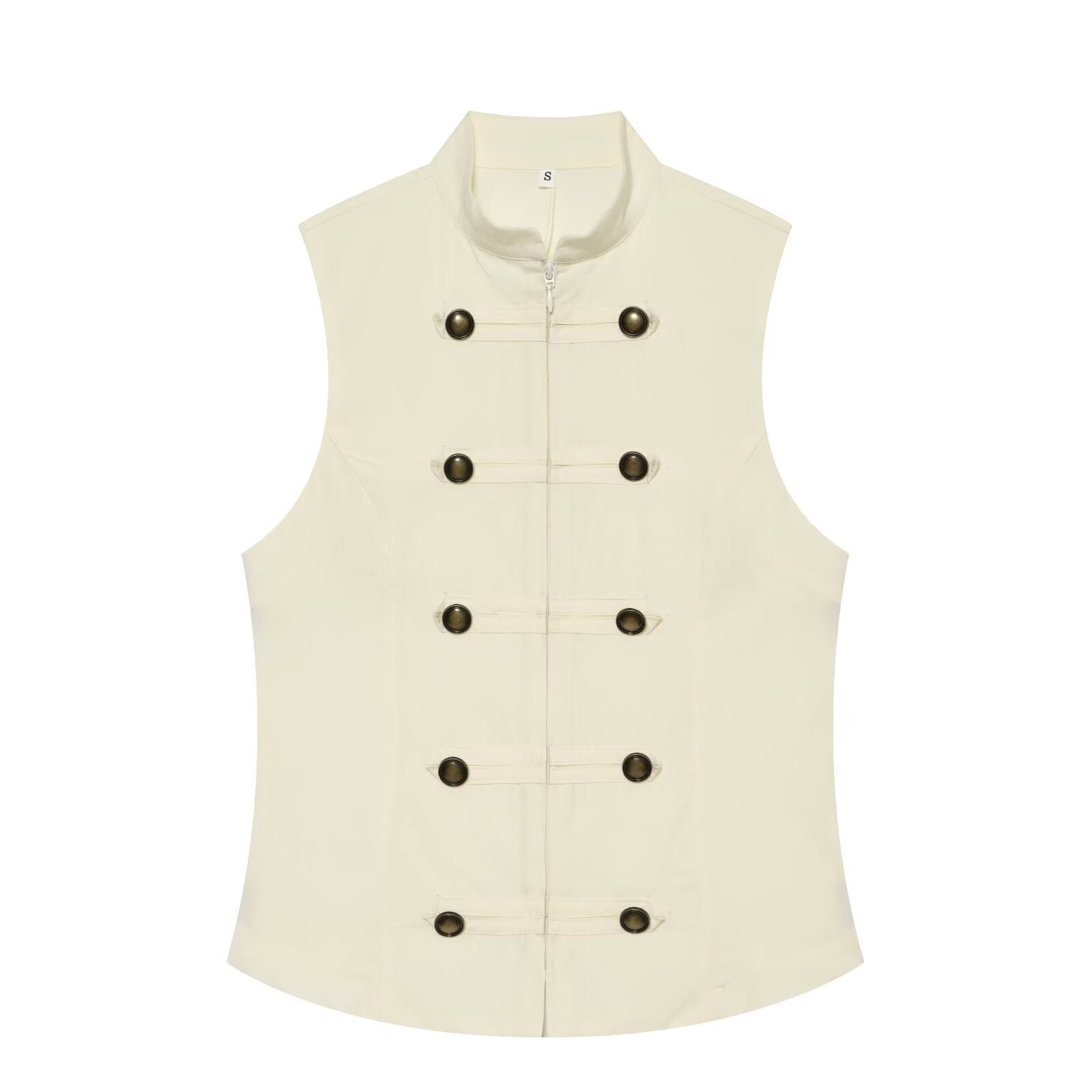 Women's sleeveless double breasted shirt