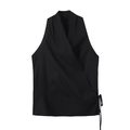 Women's lace up decorative sleeveless top