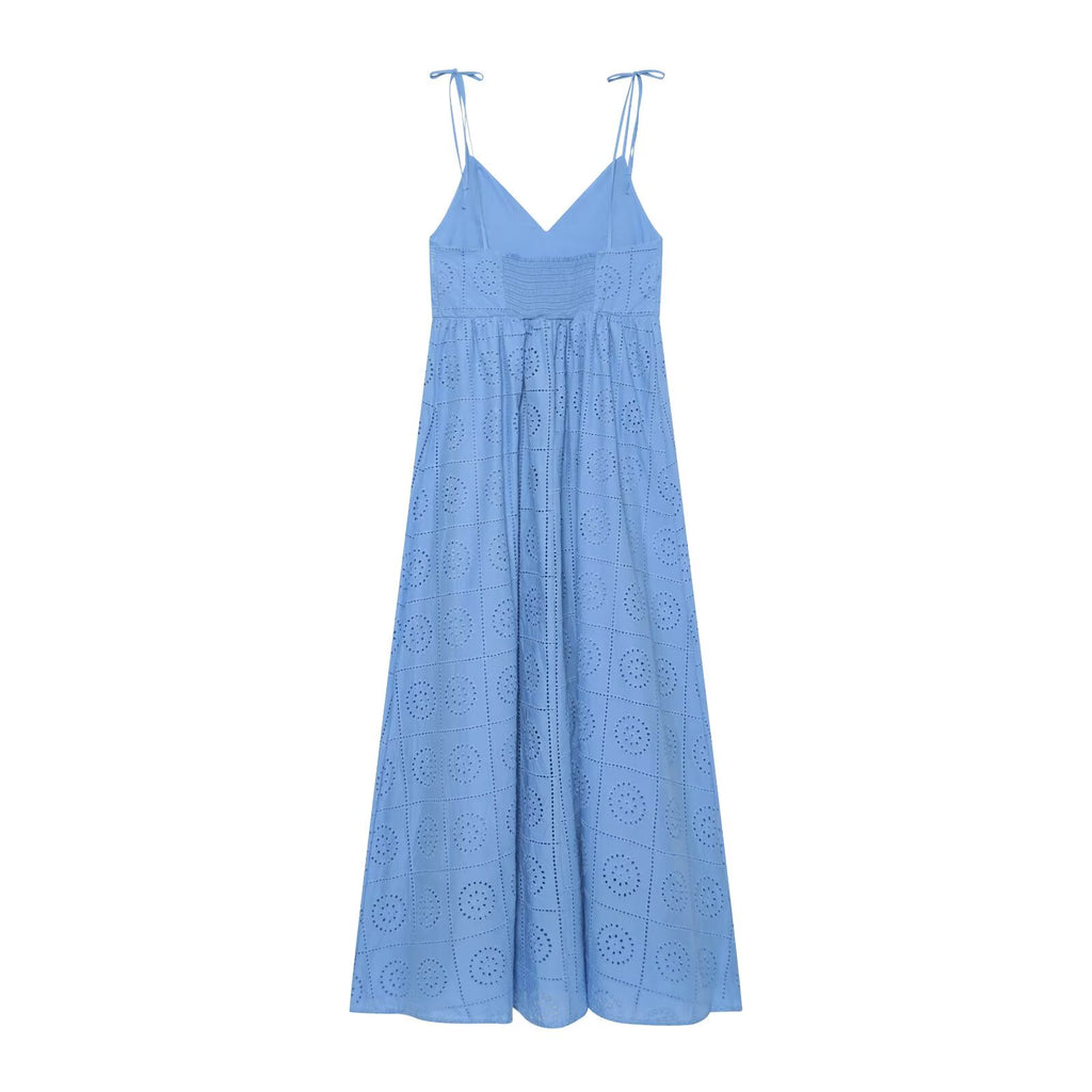 Women's hollowed out embroidered MIDI dress