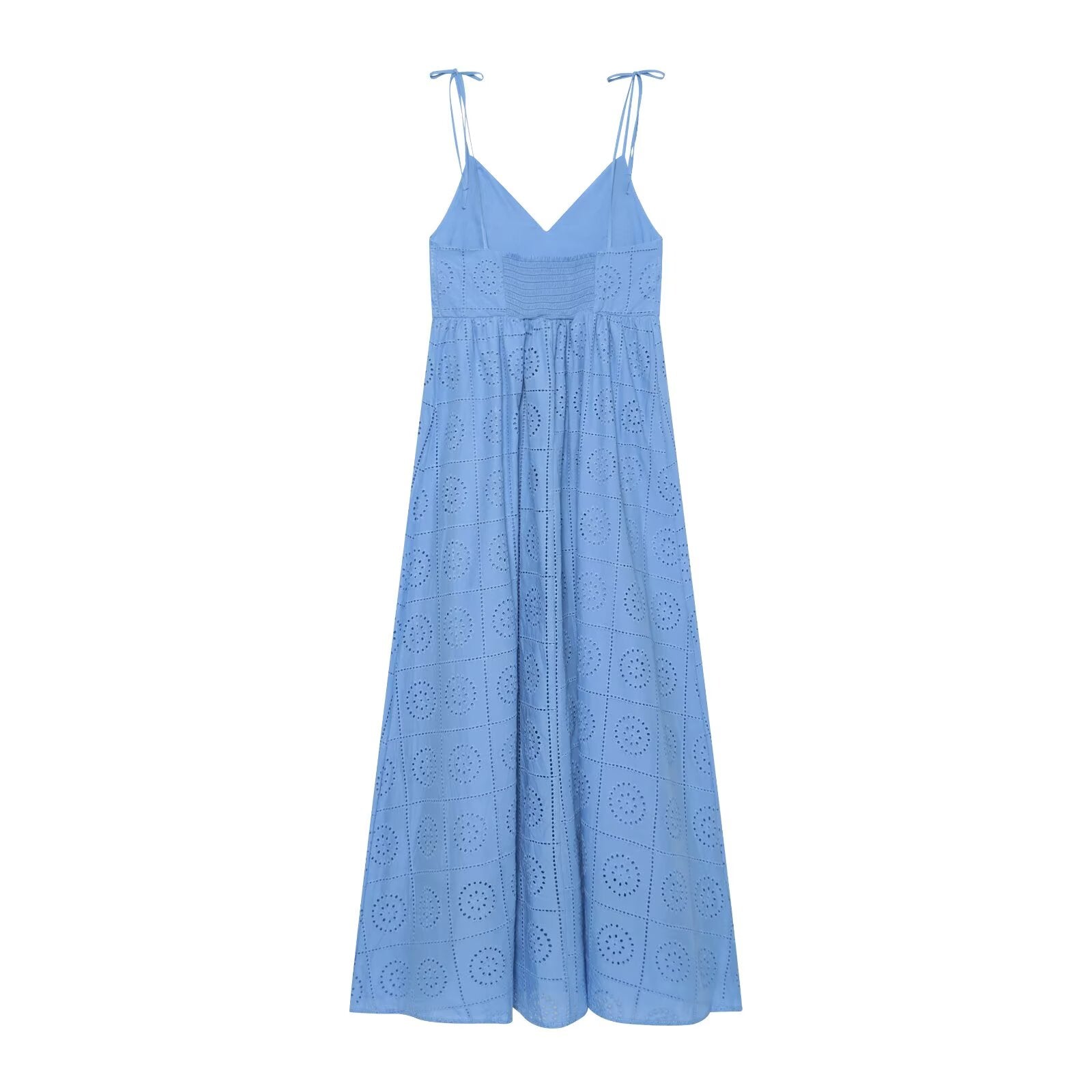 Women's hollowed out embroidered MIDI dress