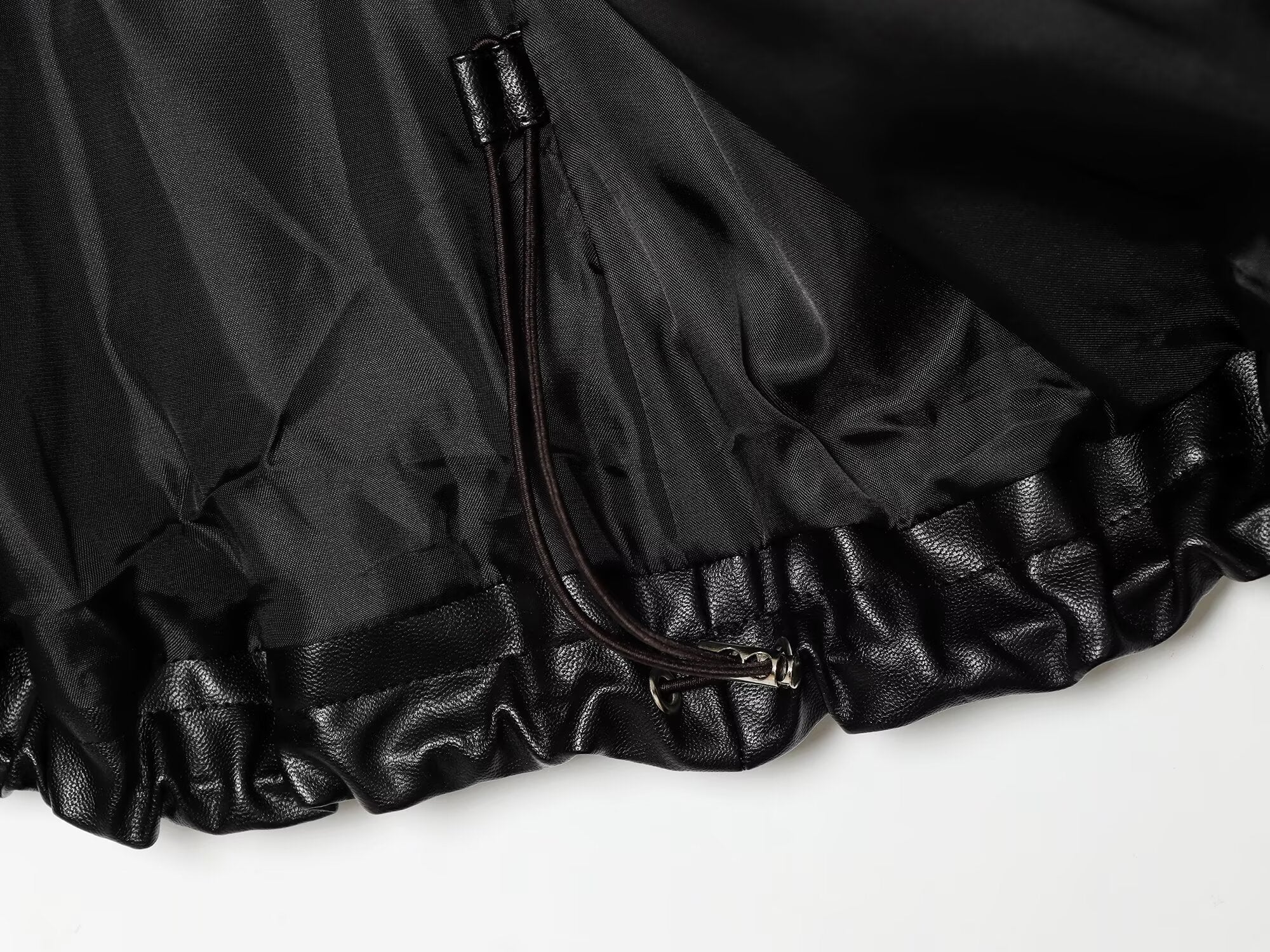 Women's loose faux leather pilot jacket Coat