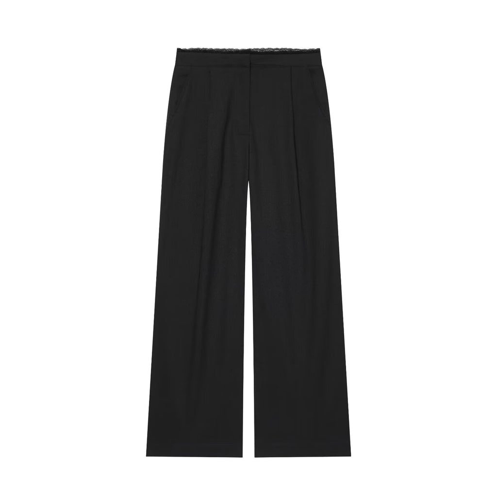 suit Women's 2 pieces long style linen blend underwear style top+pants