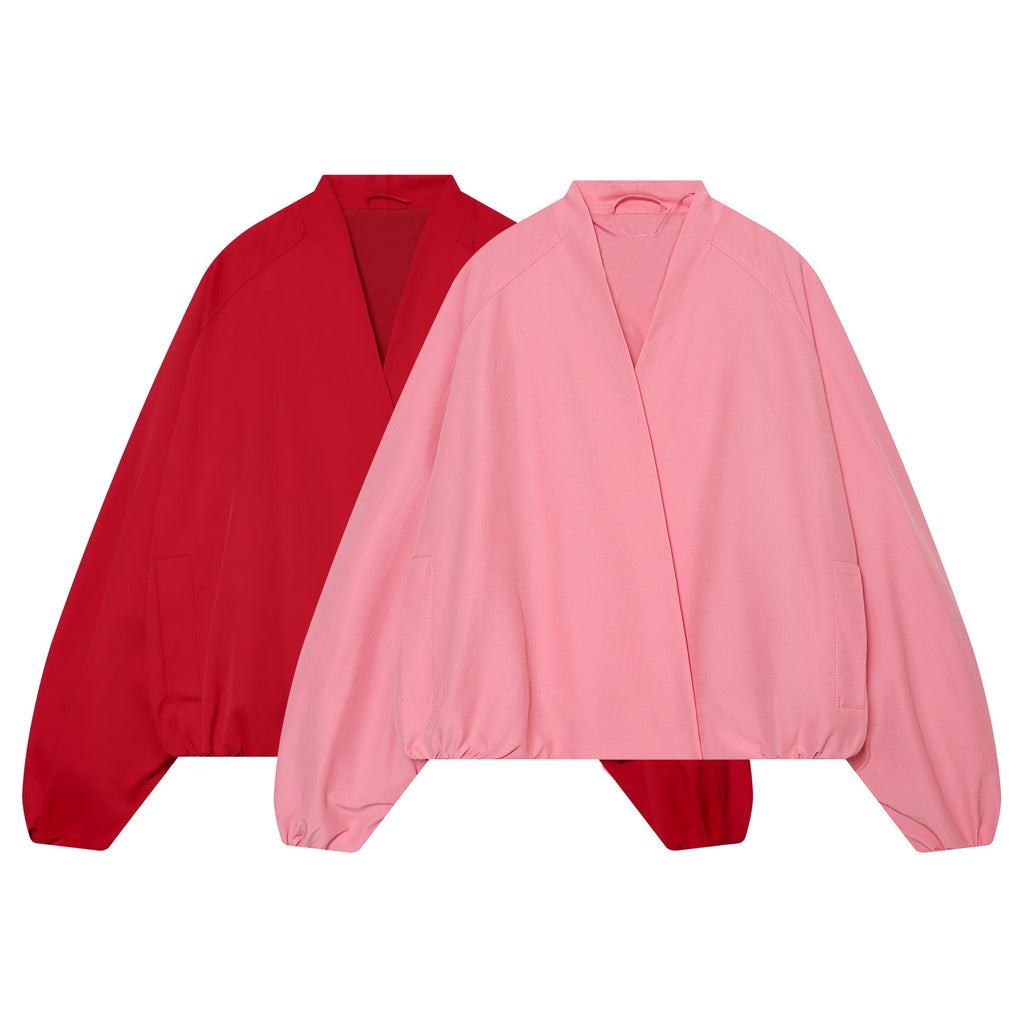 Women's loose V-neck pilot jacket Coat