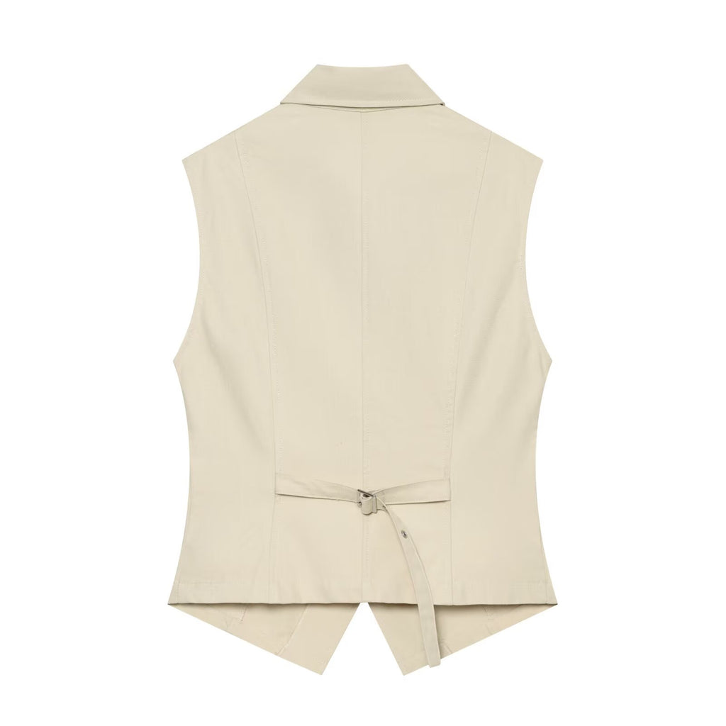 Women's open design windbreaker fabric top