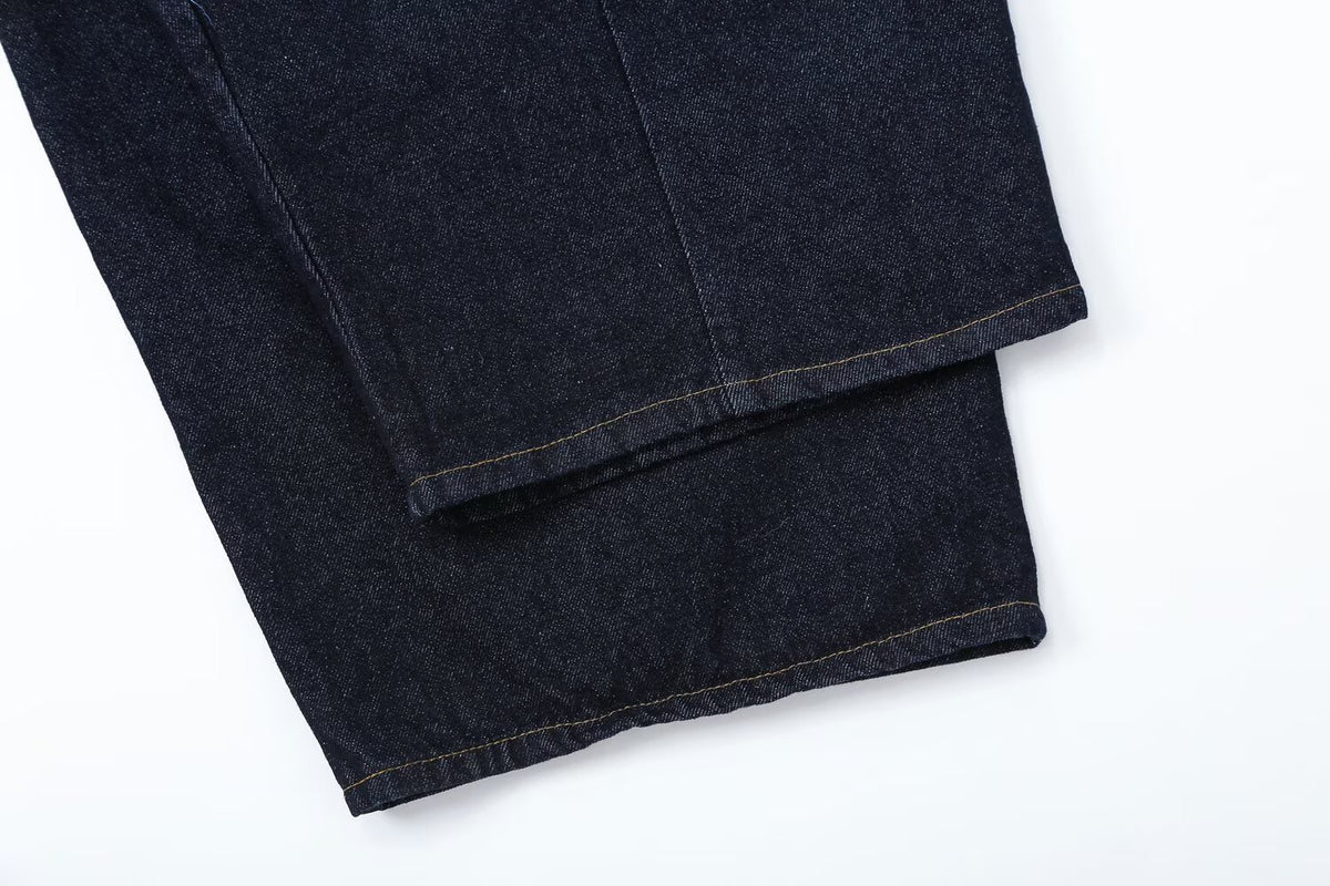 Women's stitched Balloon shaped loose jeans