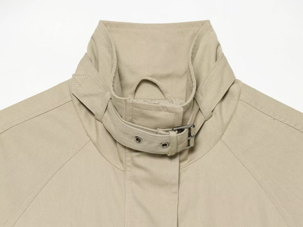 Women's standing collar loose pilot jacket Coat