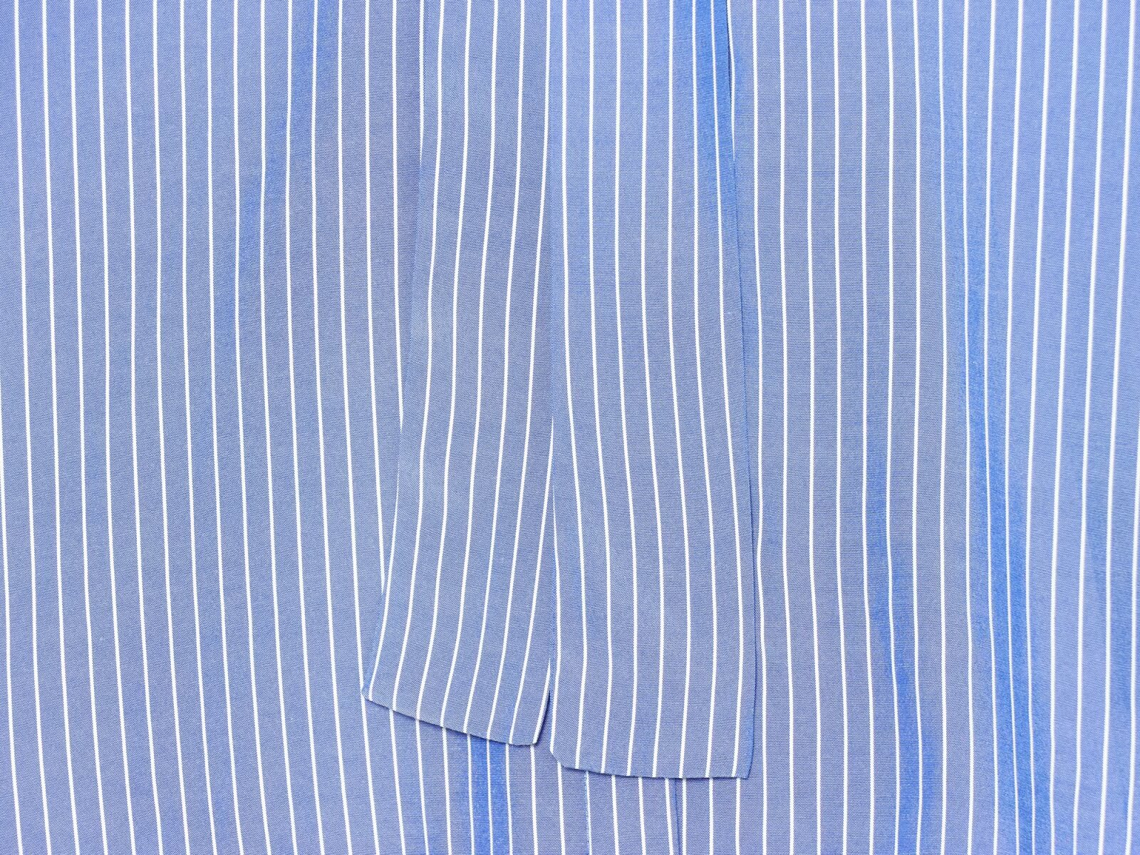 Women's waist cinched long sleeved striped shirt