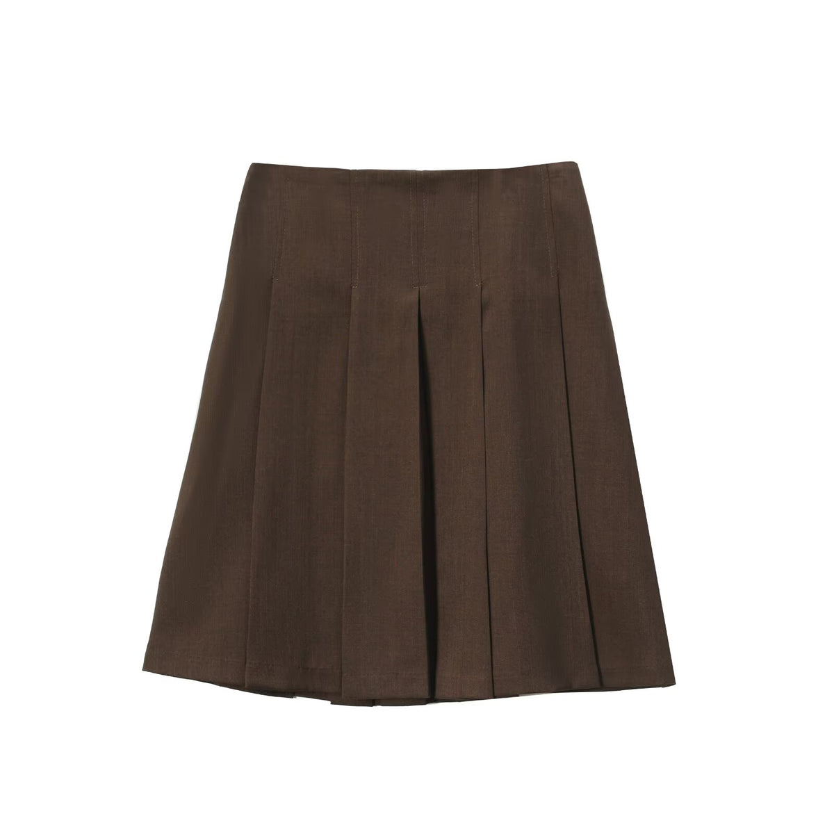 Women's slim versatile pleated mini skirt