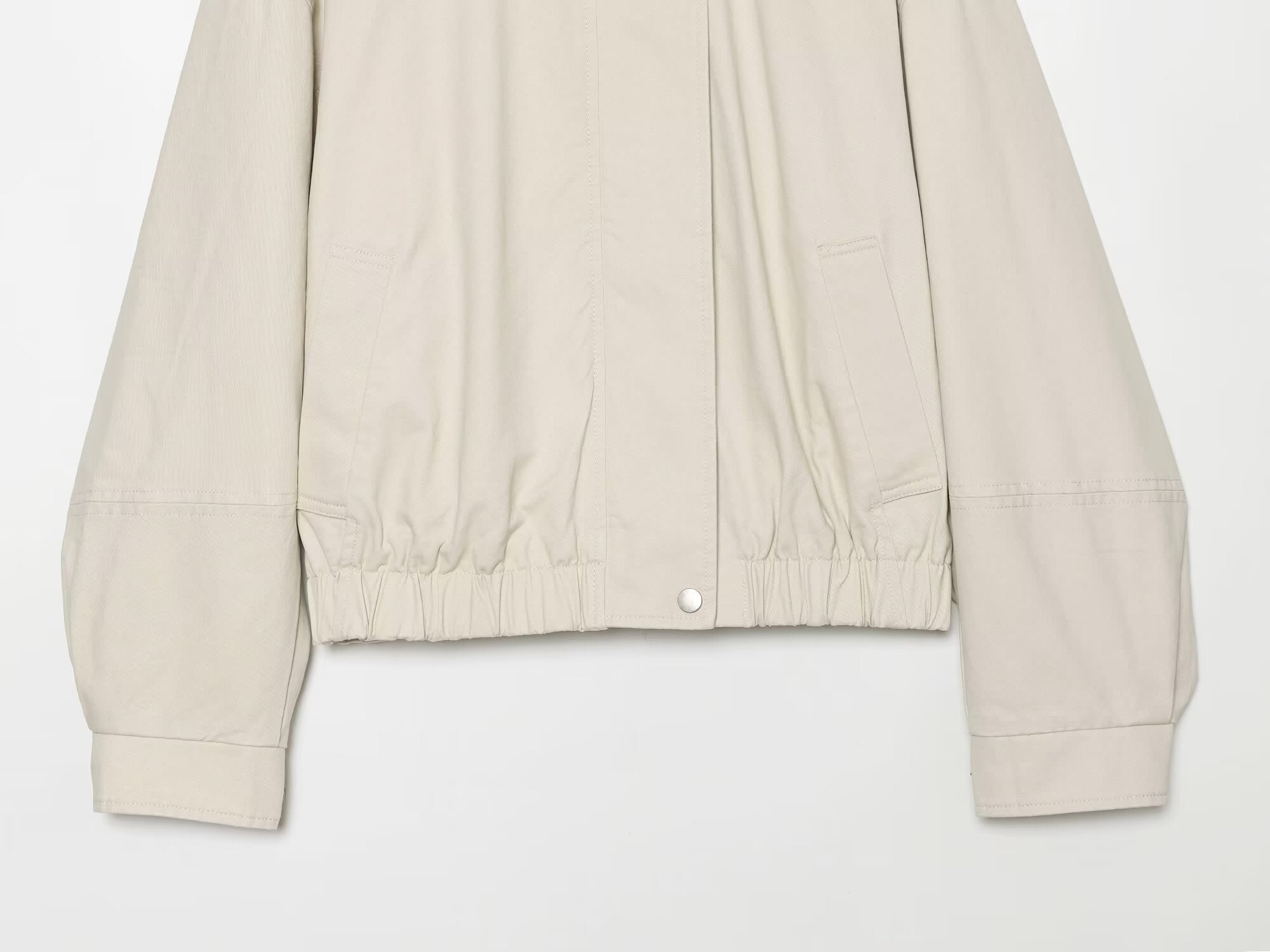 Women's standing collar elastic waisted cotton Coat