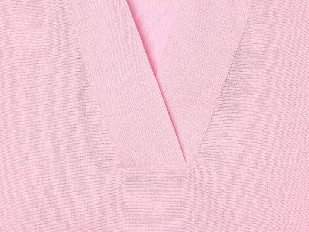 Women's loose Lapel linen blend shirt
