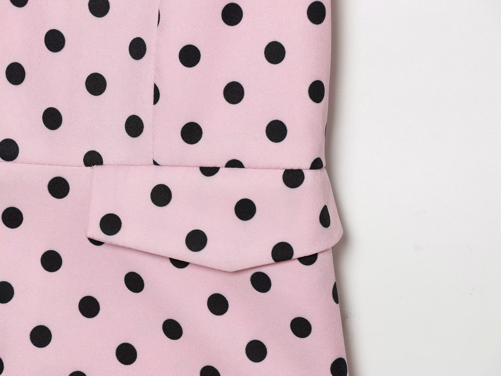Women's slim polka dot short sleeved coat