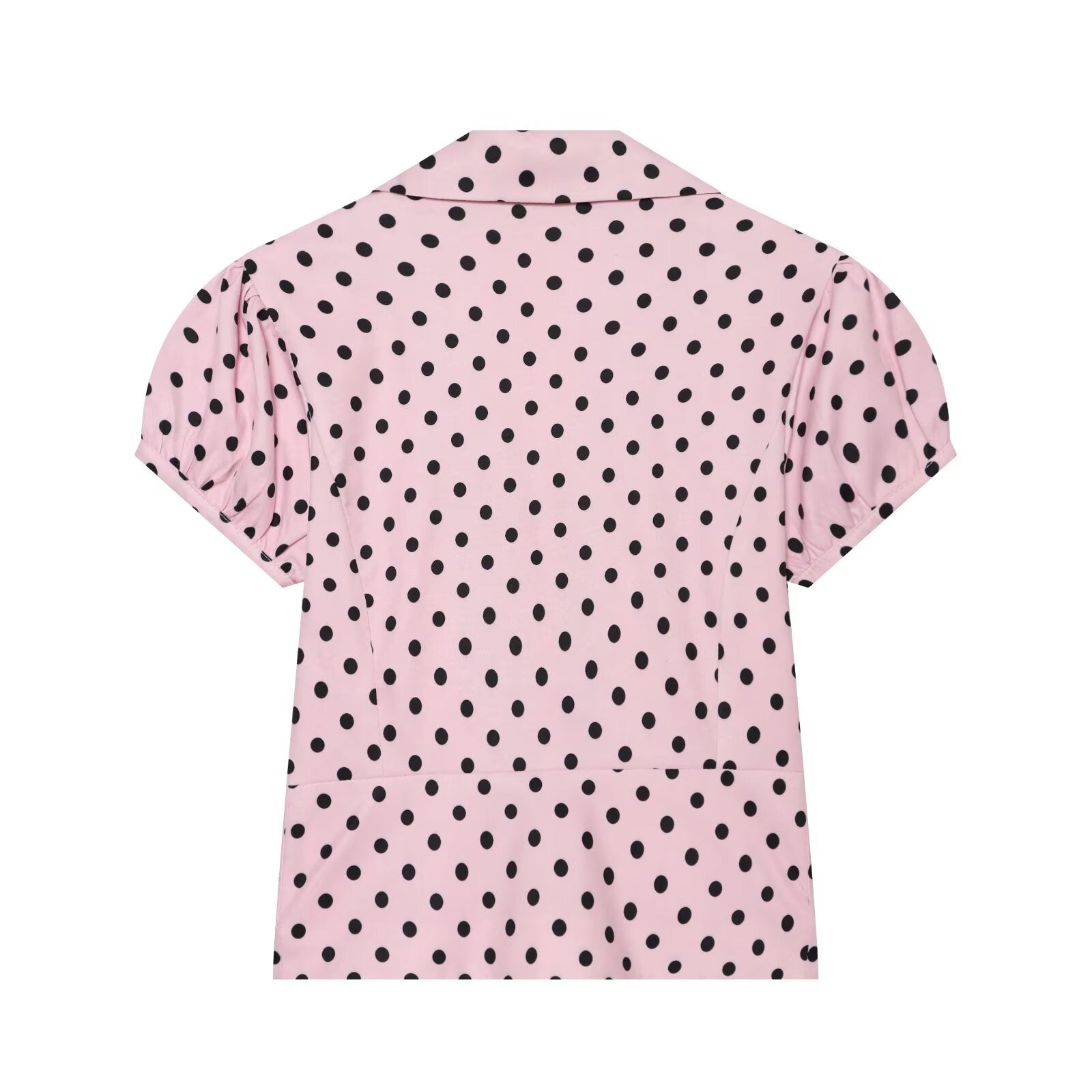 Women's slim polka dot short sleeved coat