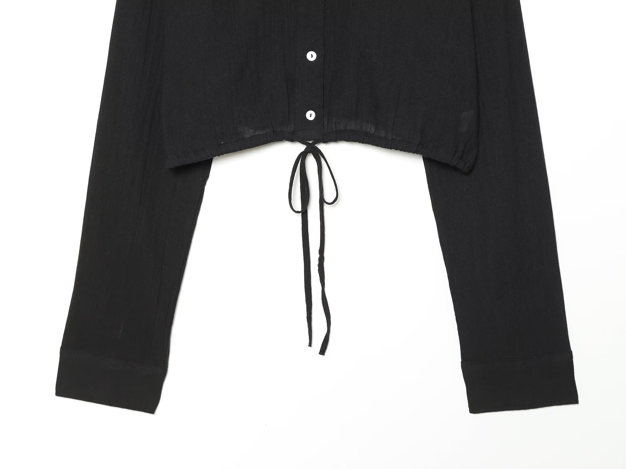 Women's short lapel polka dot shirt