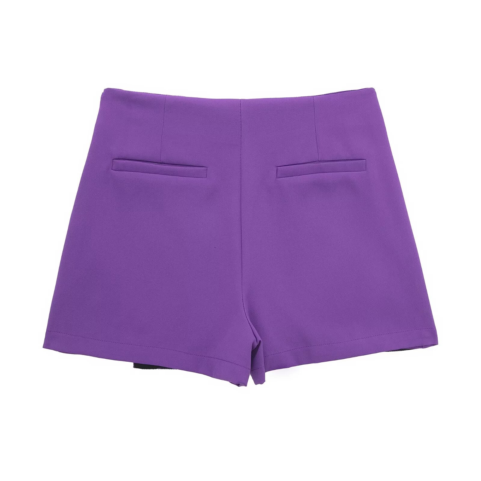 Women's multicolored casual asymmetric culottes