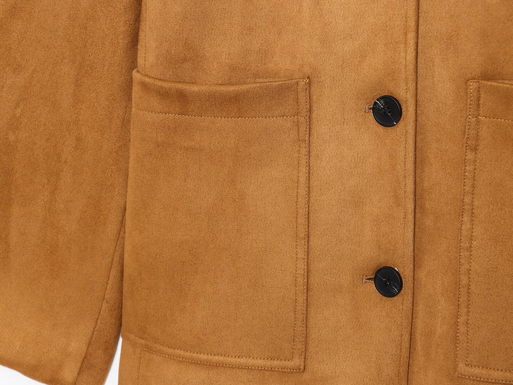 Women's loose Anti suede effect jacket Coat