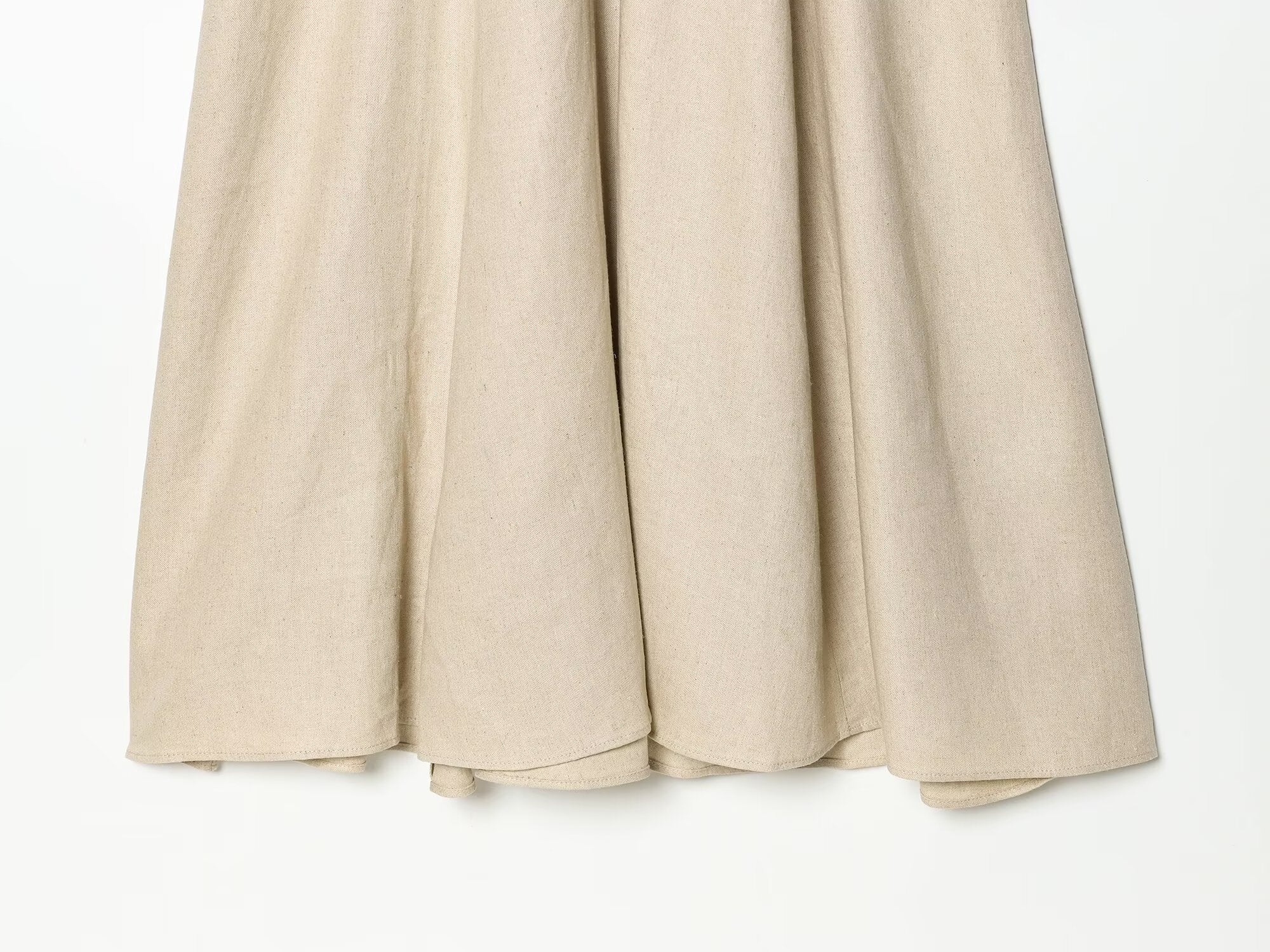 Women's Bubble sleeve Linen Blend Midi Dress
