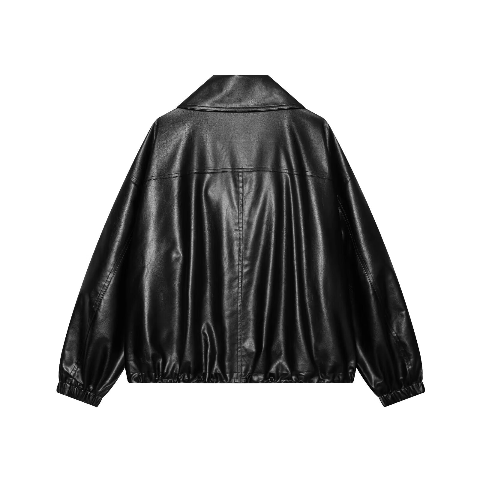 Women's loose faux leather pilot jacket Coat