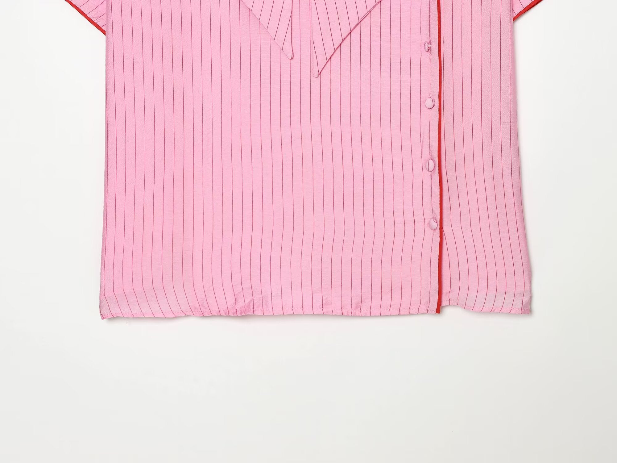 Women's bow decoration striped top