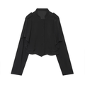 Women's casual short high O Neck shirt