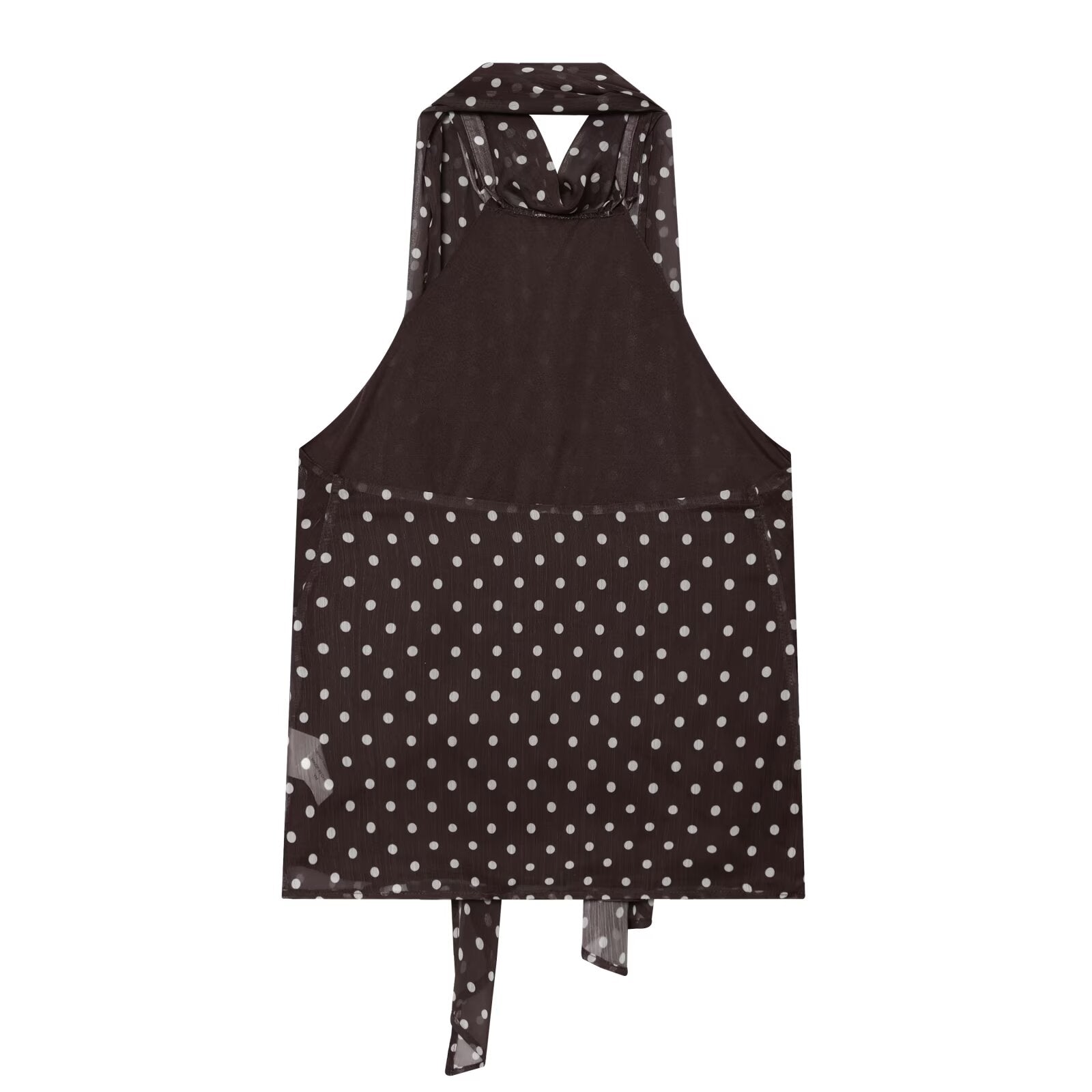 Women's polka dot hanging neck top