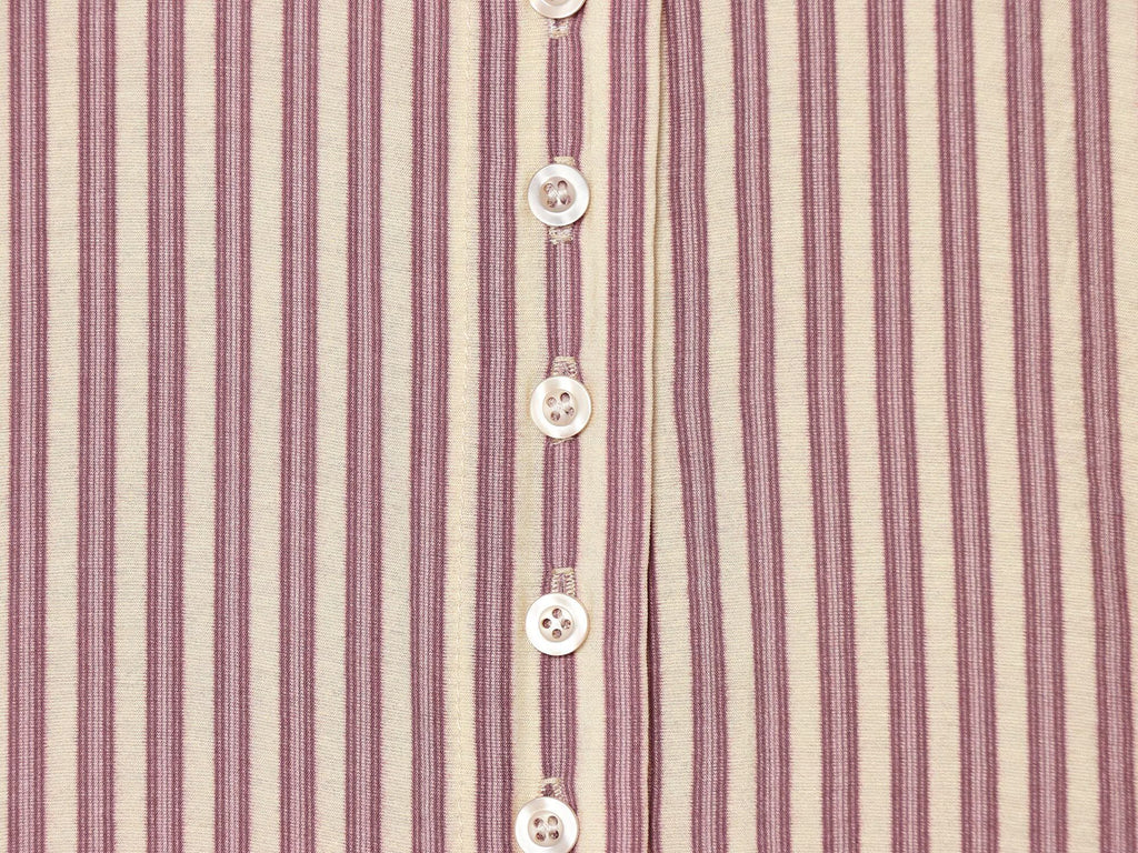 Women's loose stand collar striped shirt