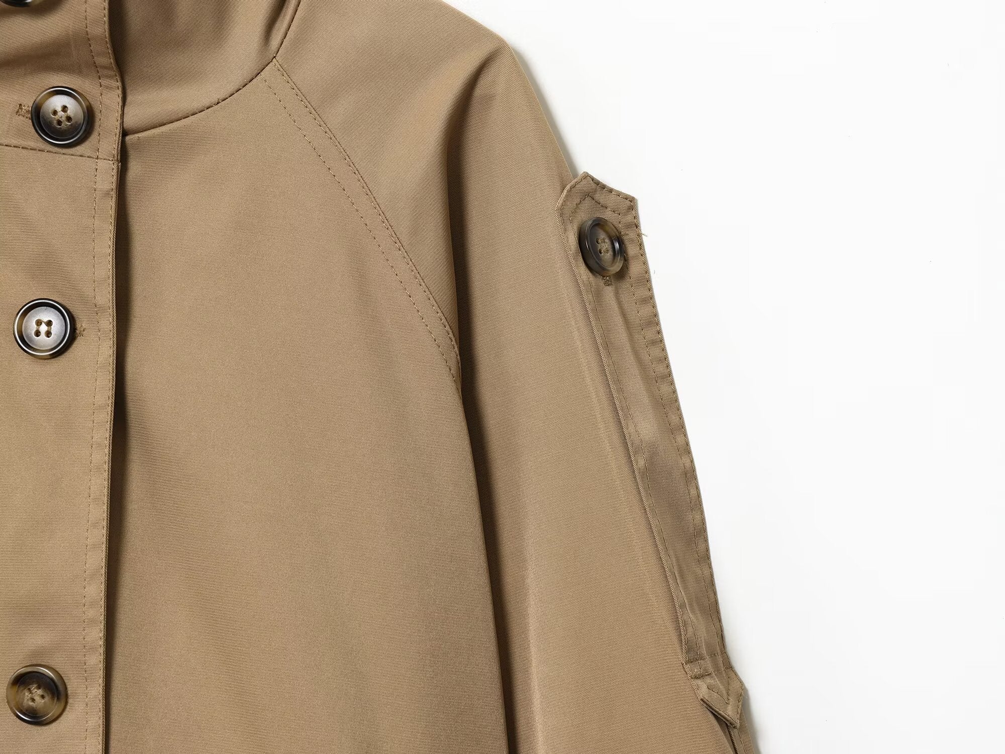 Women's double breasted lace up windbreaker Coat