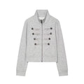 Women's short standing collar hoodie style Coat
