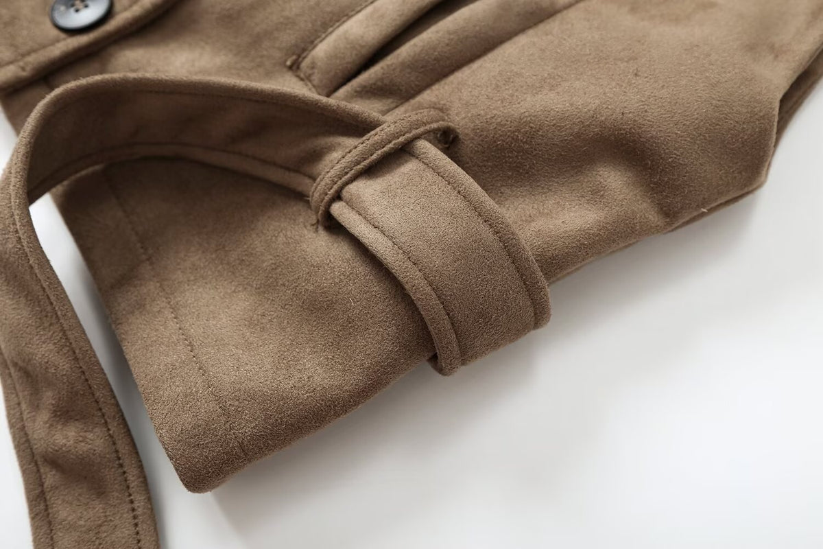Women's Anti suede effect double breasted vest
