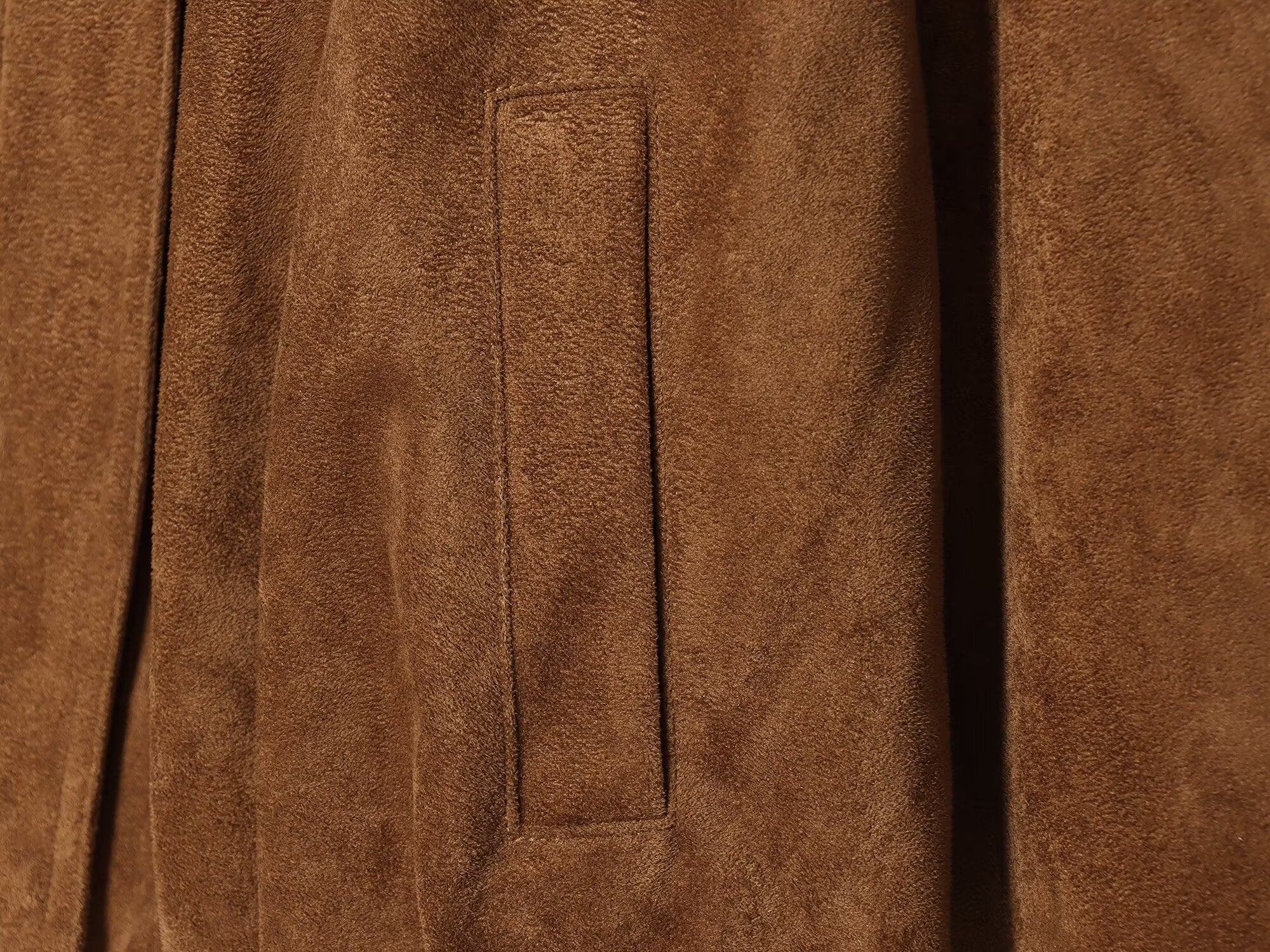 Women's suede textured stand collar jacket Coat