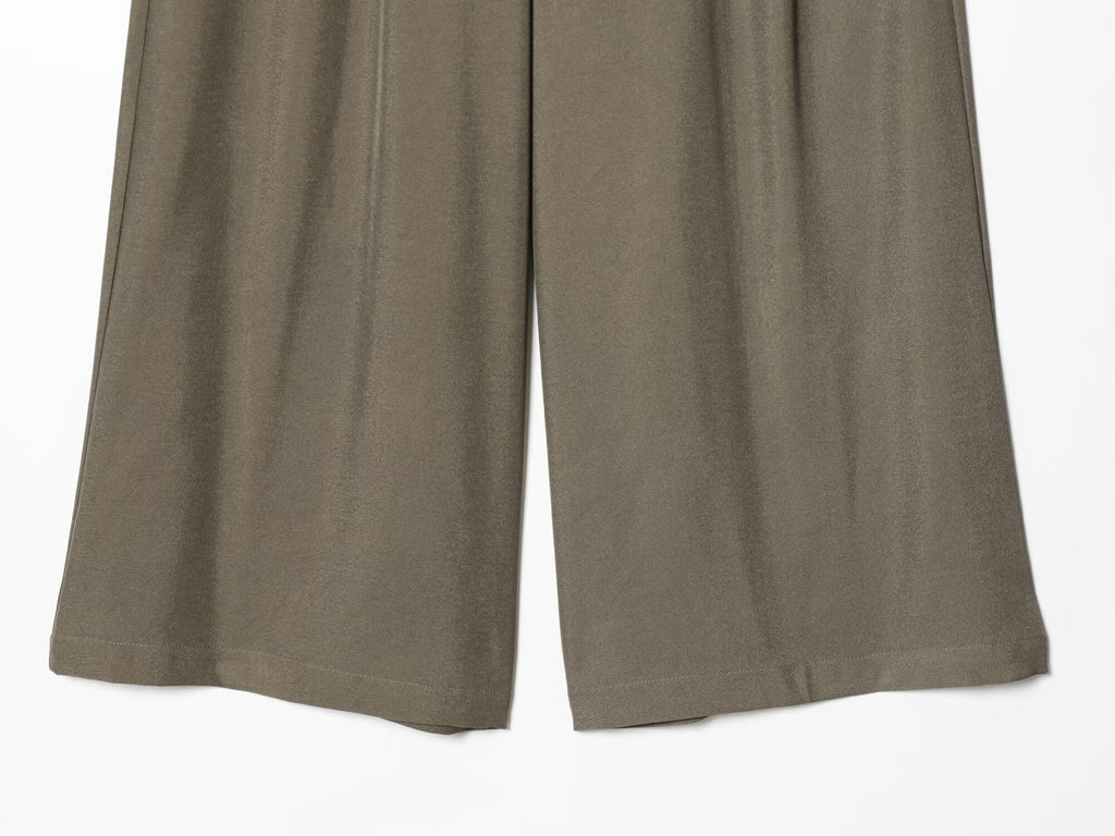 Women's loose pleated casual wide leg pants