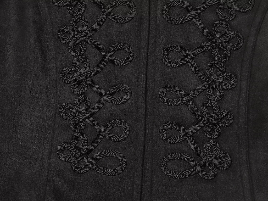 Women's suede textured rope knot buckle Coat