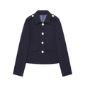 Women's contrasting button slim Blazer Coat