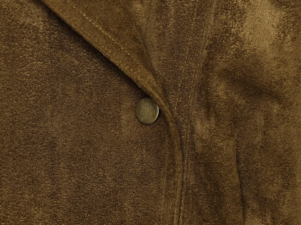 Women's long sleeved Lapel suede textured jacket Coat