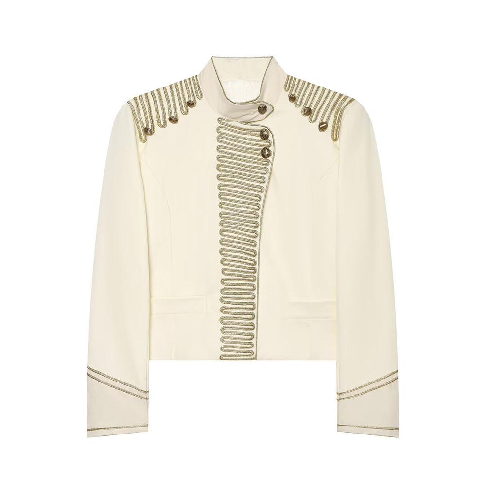Women's rope knot buckle decorative short Coat