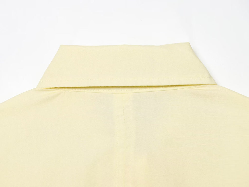 Women's loose single breasted poplin shirt