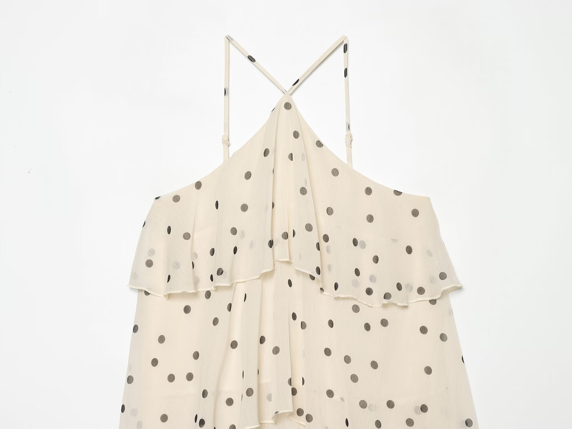 Women's vacation style polka dot cake dress