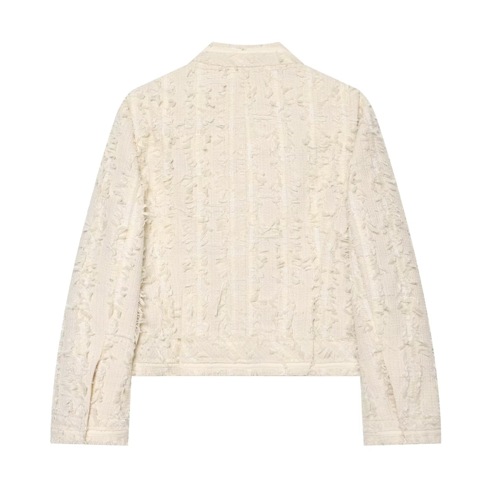 Women's casual high neck jacquard Coat