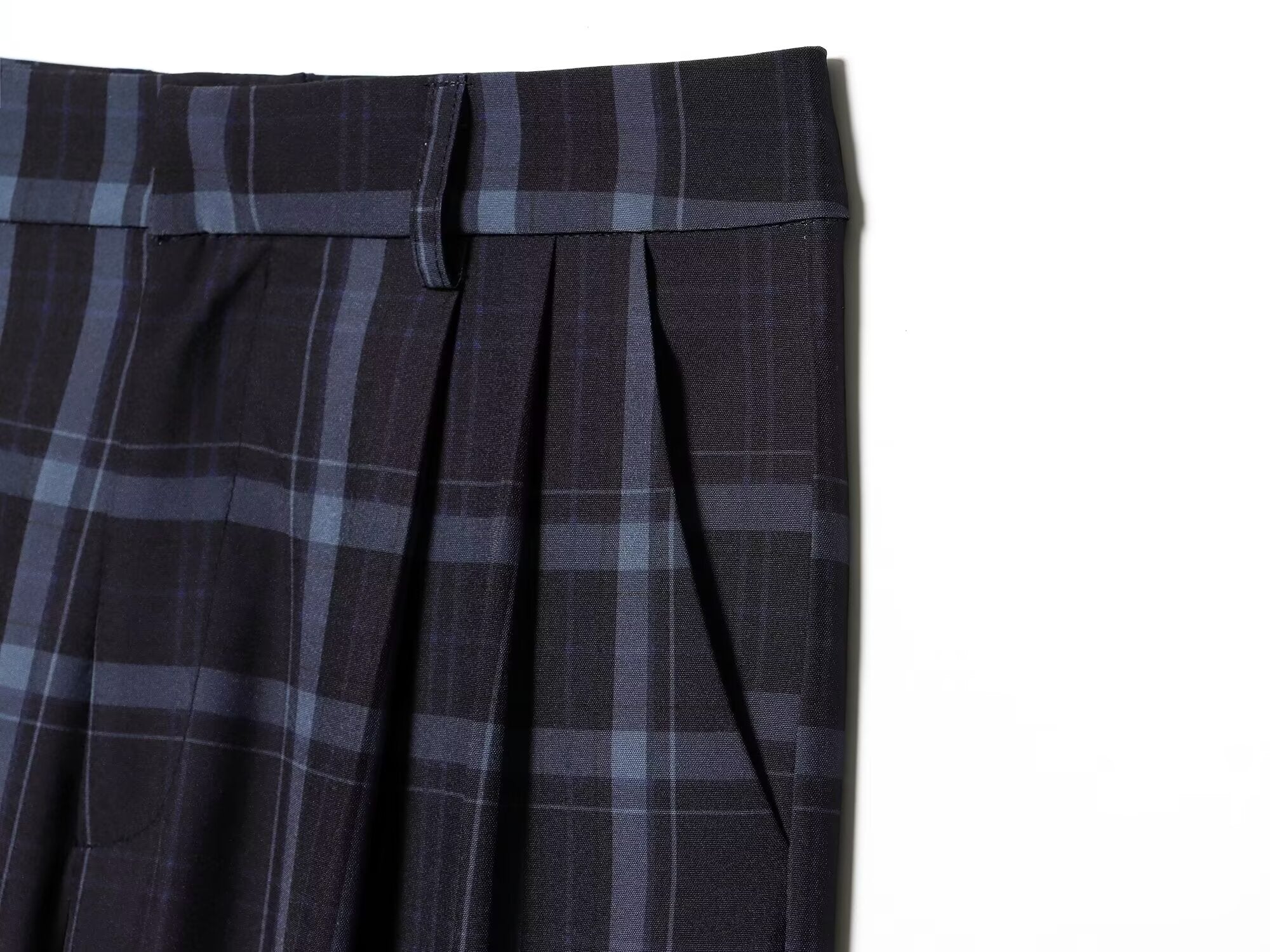 Women's loose checkered casual pants