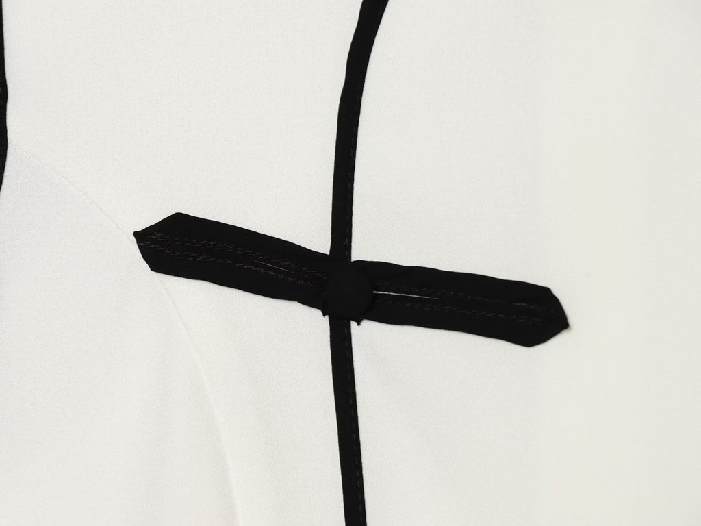 Women's rope knot buckle slim dress