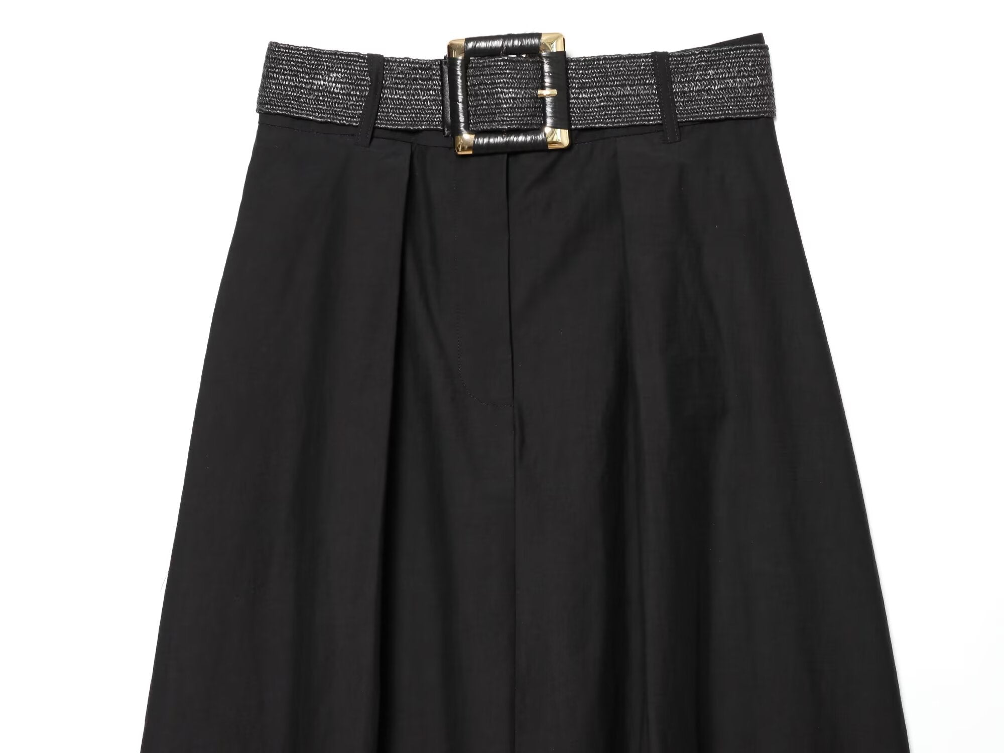 Women's With Belt High Waist Midi Skirt