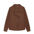 Women's Retro Buckle Long Sleeve Shirt