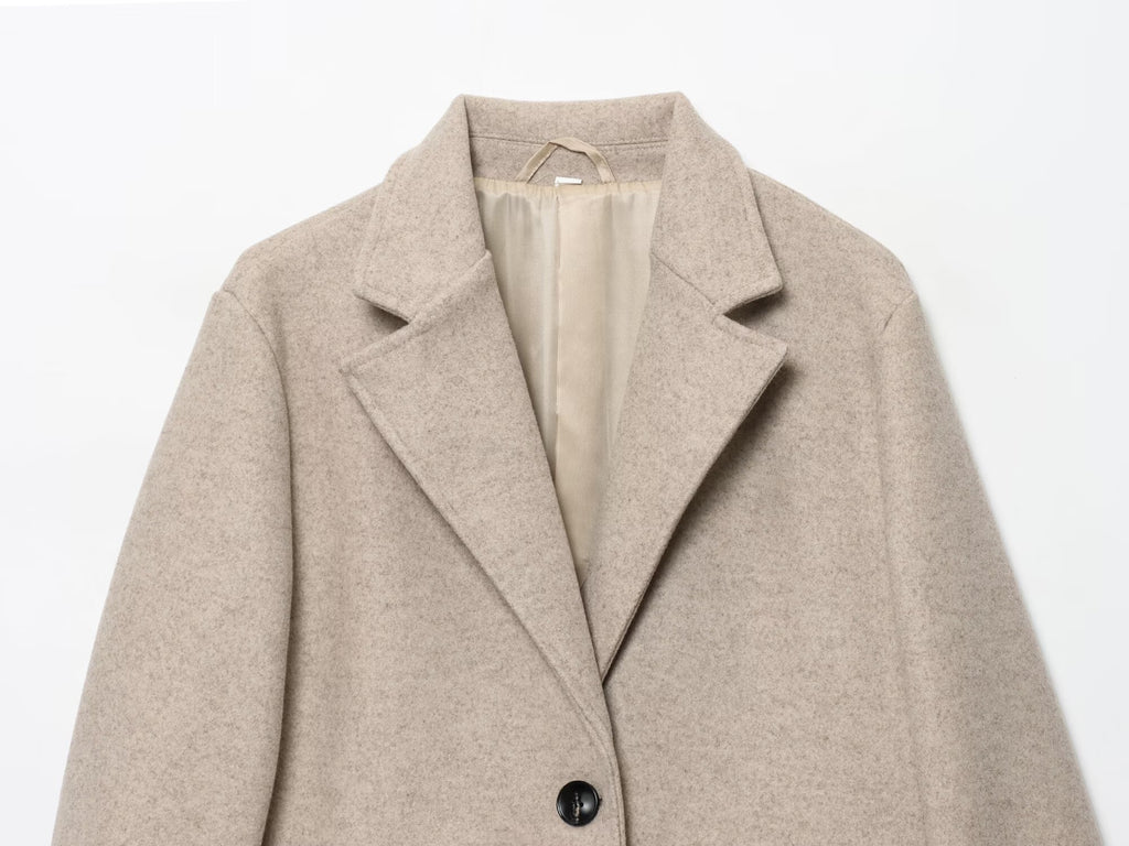 Women's loose soft textured jacket coat